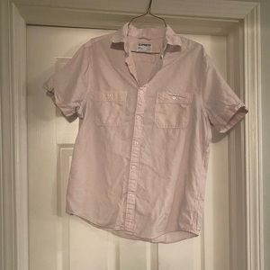 Men’s Express Short Sleeve Button Down Shirt Size Medium